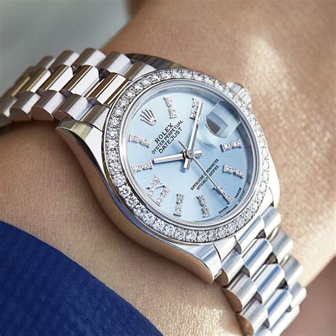 rolex blue platinum|Rolex for women platinum.